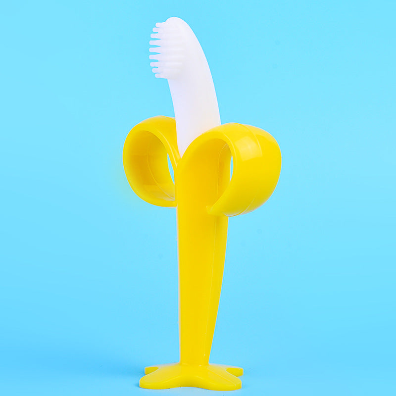 Silicone Banana Toothbrush Teether for Babies d by HitMyNeed