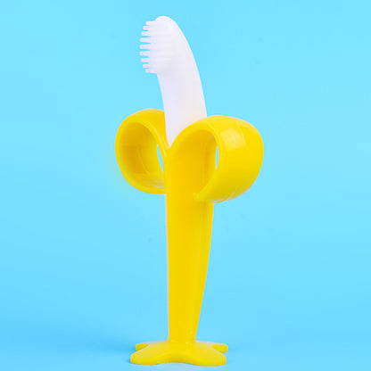 Silicone Banana Toothbrush Teether for Babies d by HitMyNeed