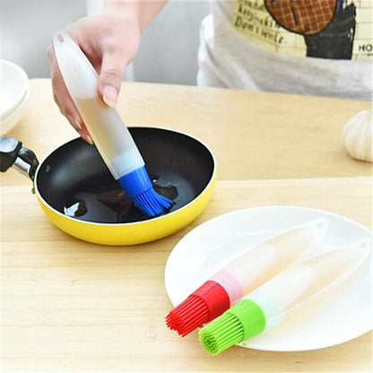 Silicone Basting Brush with Refillable Oil Container by HitMyNeed