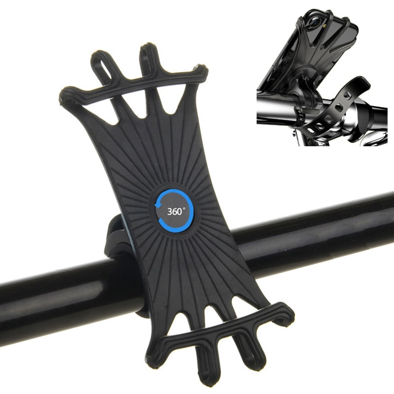 Silicone Bike Phone Holder, 4-6.5 inch Phones by HitMyNeed