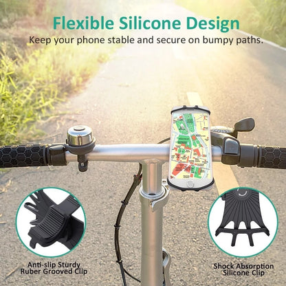 Silicone Bike Phone Holder, 4-6.5 inch Phones by HitMyNeed