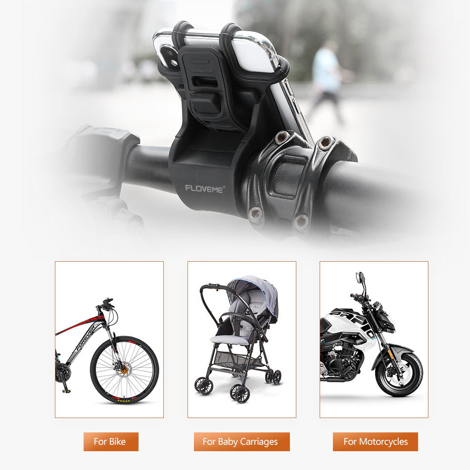 Silicone Bike Phone Mount Holder 4-6.3 Inch by HitMyNeed