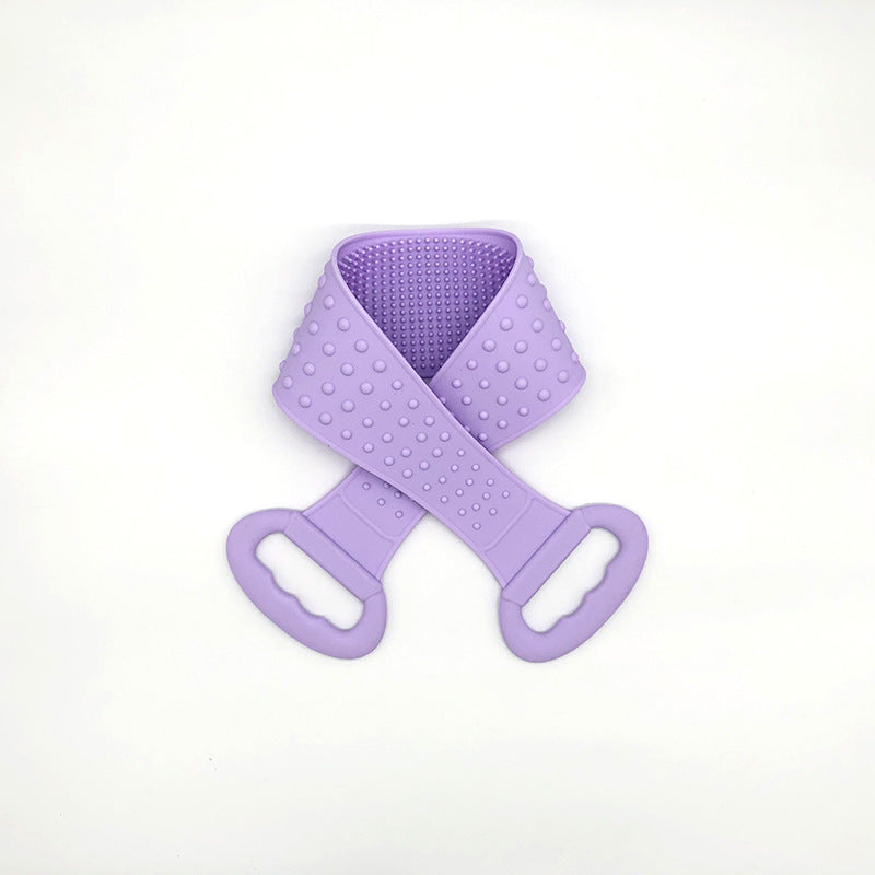 Silicone Body & Back Scrubber Exfoliating Strap purple by HitMyNeed