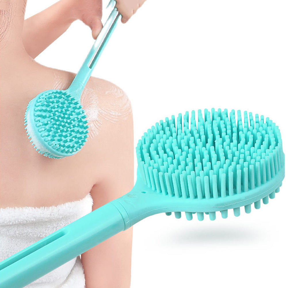Silicone Body Scrub Brush with Long Handle by HitMyNeed