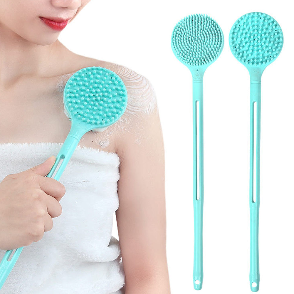 Silicone Body Scrub Brush with Long Handle by HitMyNeed