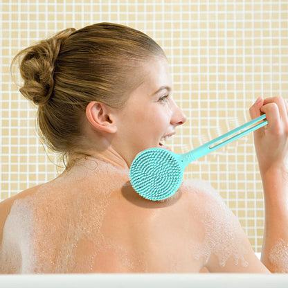 Silicone Body Scrub Brush with Long Handle by HitMyNeed