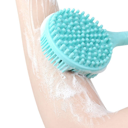 Silicone Body Scrub Brush with Long Handle by HitMyNeed