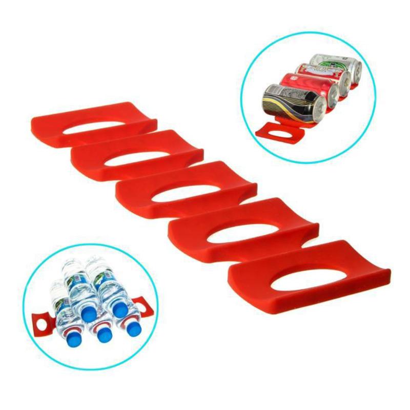 Silicone Bottle and Can Fridge Organizer Rack by HitMyNeed