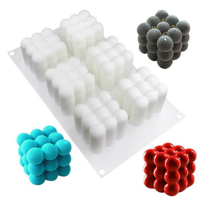 Silicone Bubble Candle Mold Tray - 6-Cavity by HitMyNeed