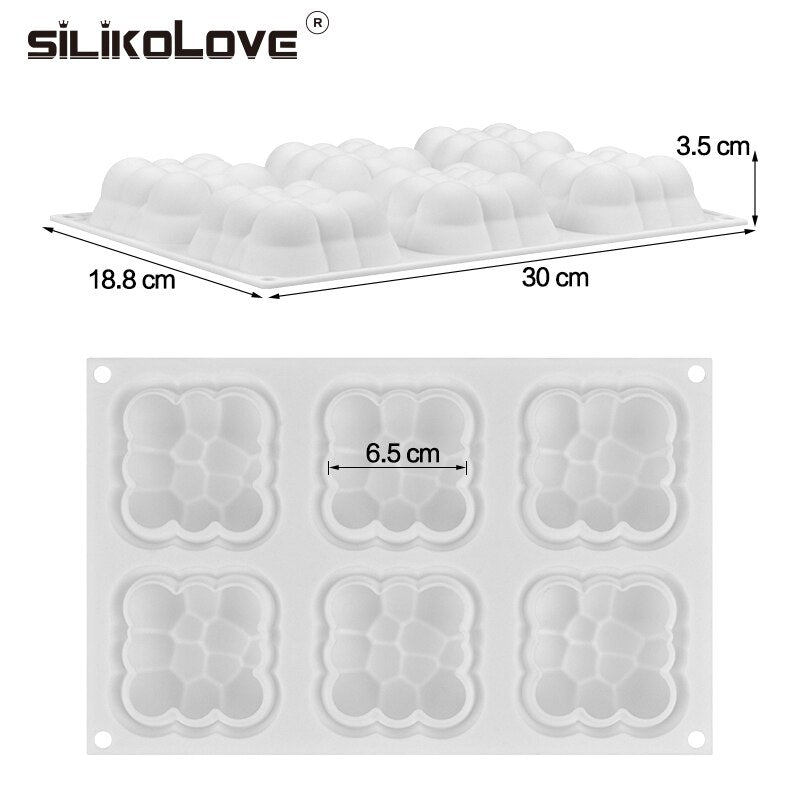 Silicone Bubble Candle Mold Tray - 6-Cavity by HitMyNeed