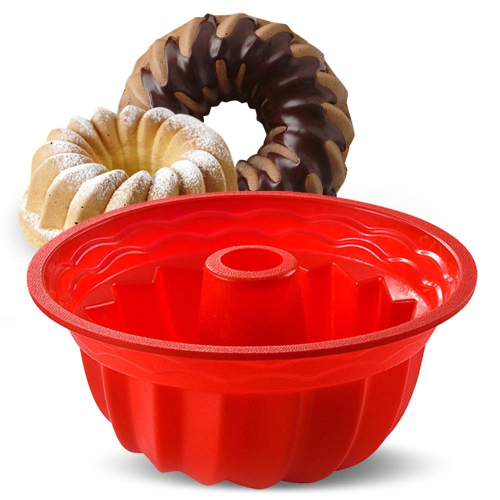 Silicone Bundt Cake Mold Baking Pan, 24 cm by HitMyNeed