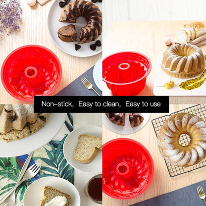 Silicone Bundt Cake Mold Baking Pan, 24 cm by HitMyNeed
