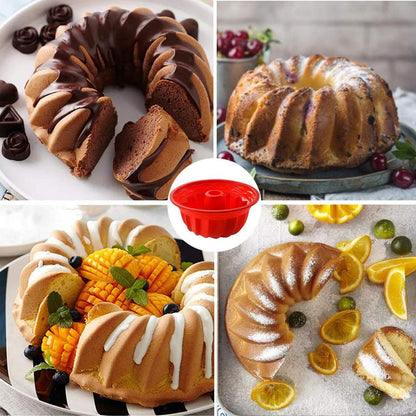 Silicone Bundt Cake Mold Baking Pan, 24 cm by HitMyNeed