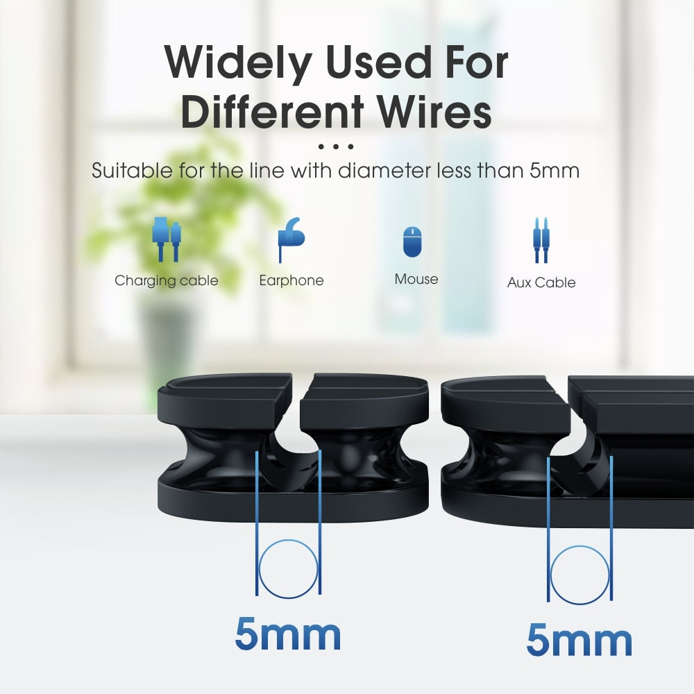Silicone Cable Holder Clip Organizer Set by HitMyNeed