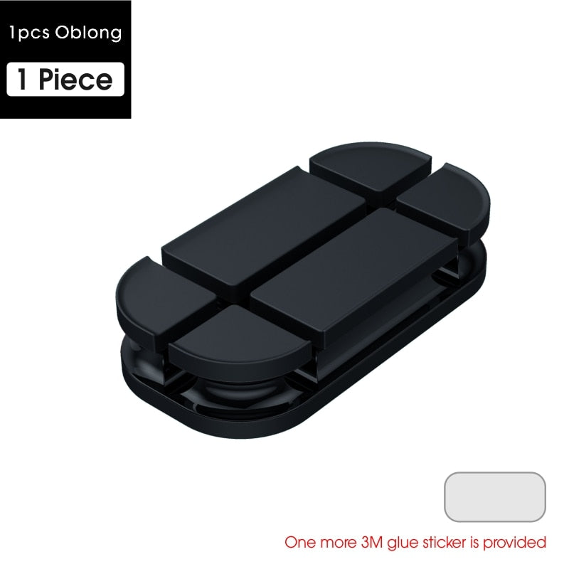 Silicone Cable Holder Clip Organizer Set oblong-1-piece by HitMyNeed