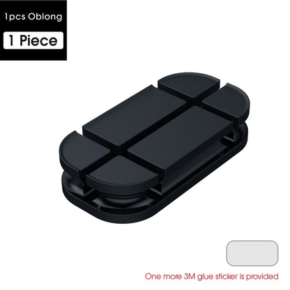 Silicone Cable Holder Clip Organizer Set oblong-1-piece by HitMyNeed