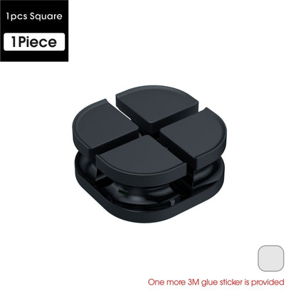 Silicone Cable Holder Clip Organizer Set square-1-piece by HitMyNeed