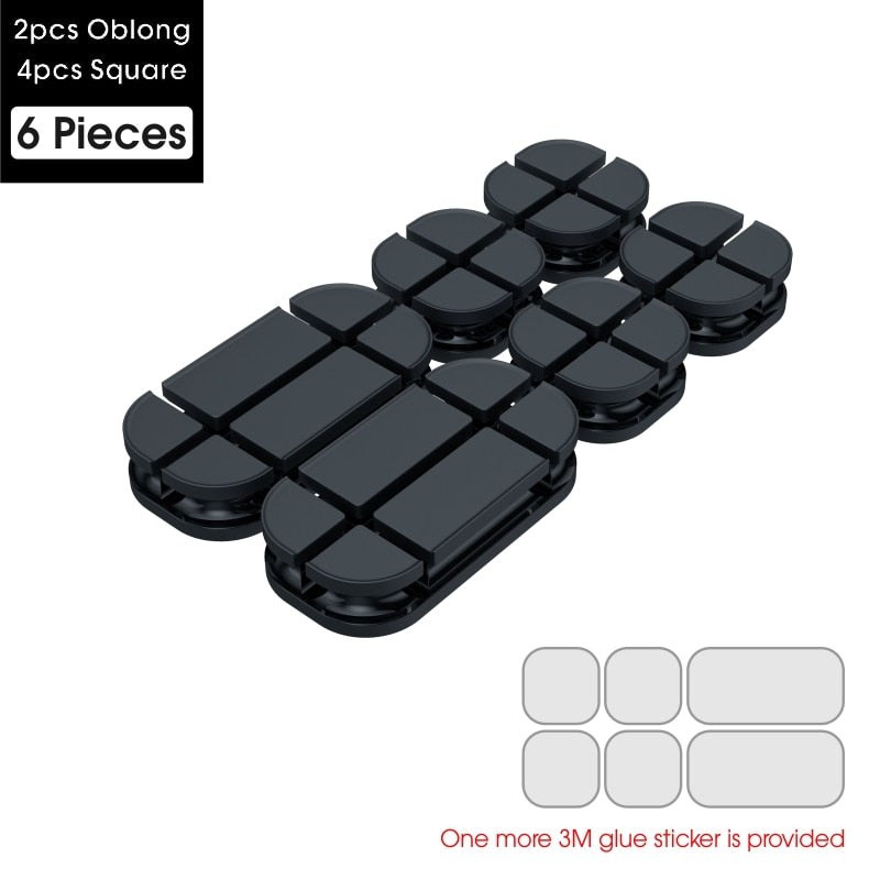 Silicone Cable Holder Clip Organizer Set total-6-pieces by HitMyNeed