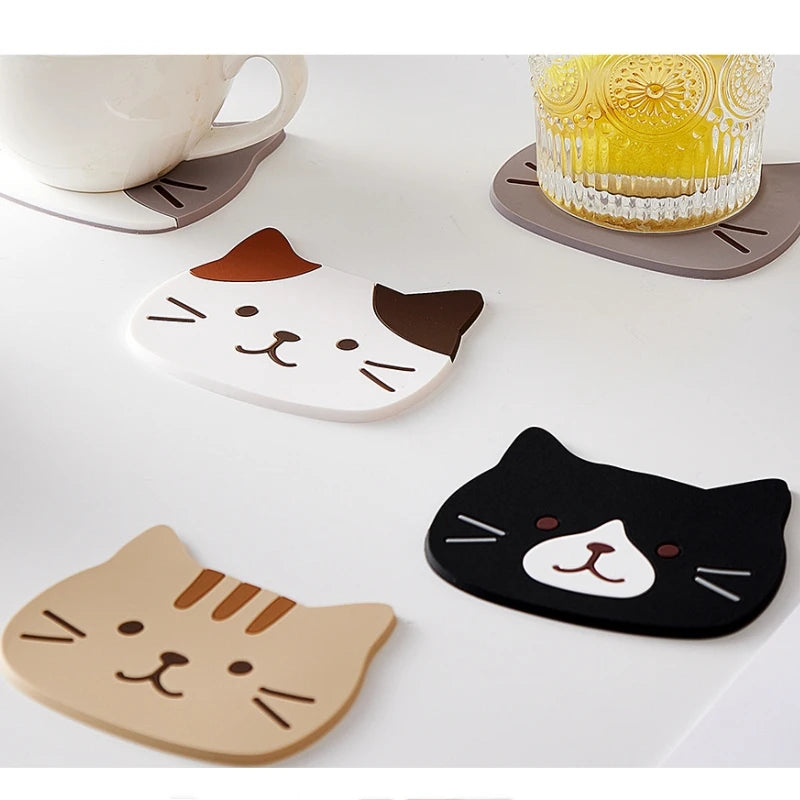 Silicone Cat Drink Coaster for Hot & Cold Beverages by HitMyNeed