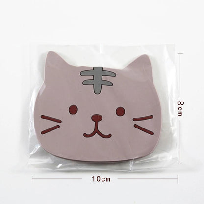 Silicone Cat Drink Coaster for Hot & Cold Beverages 4.0 13cm-15cm by HitMyNeed