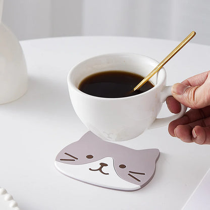 Silicone Cat Drink Coaster for Hot & Cold Beverages by HitMyNeed