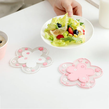 Silicone Cherry Blossom Coasters Set of 2 by HitMyNeed