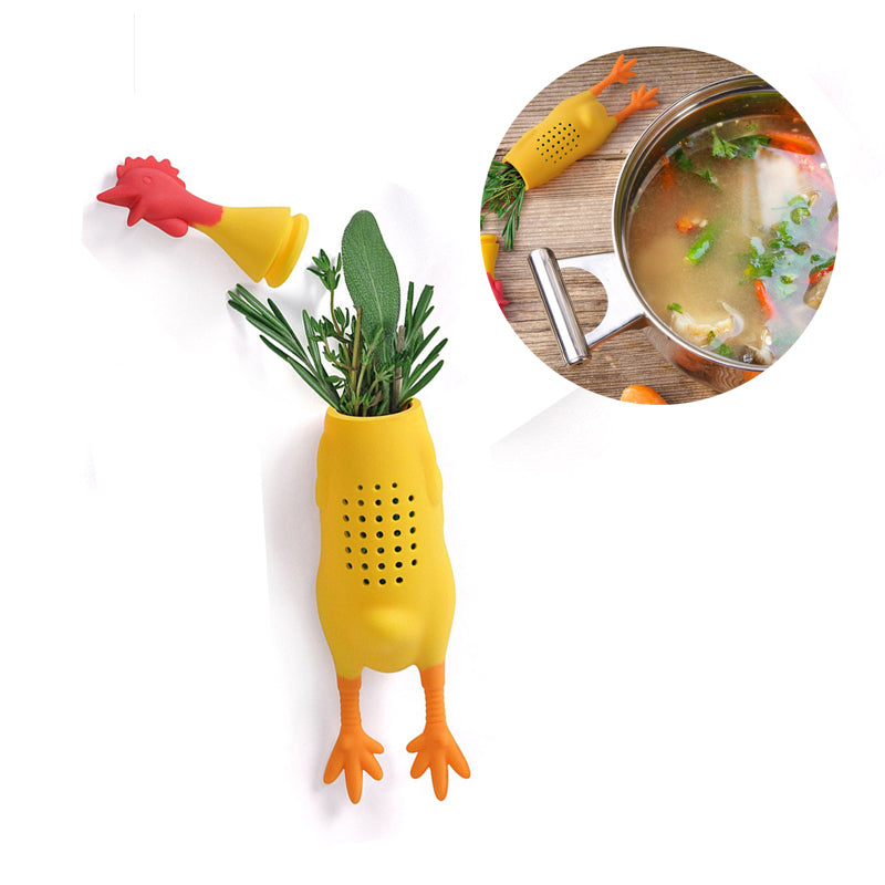 Silicone Chicken Herb Infuser for Soups & Stews by HitMyNeed
