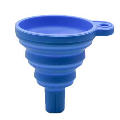 Silicone Collapsible Funnel for Kitchen and Travel small blue by HitMyNeed