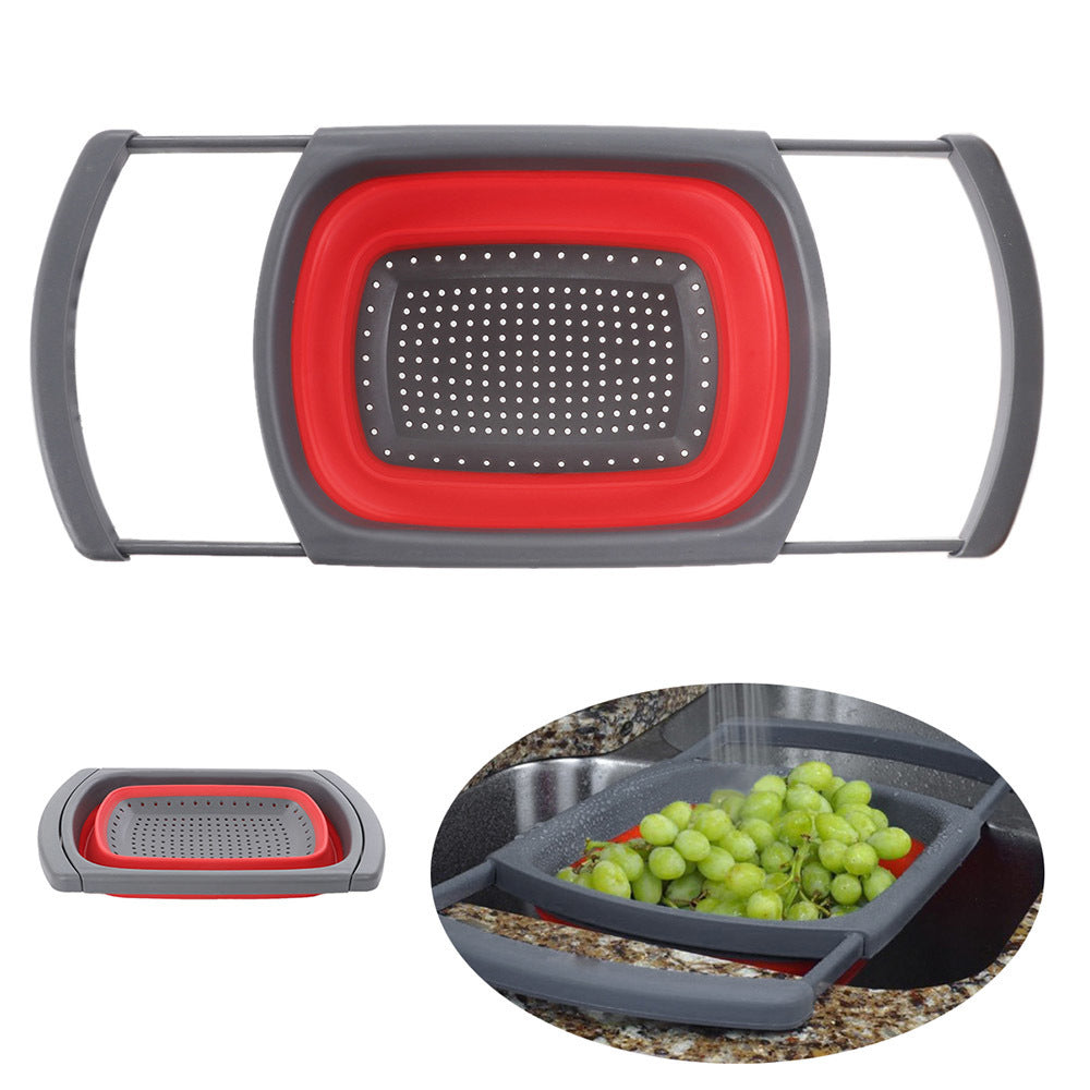 Silicone Collapsible Over-the-Sink Colander by HitMyNeed