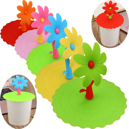 Silicone Cup Cover Lid with Flower Design by HitMyNeed