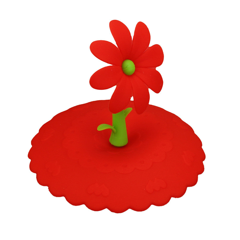 Silicone Cup Cover Lid with Flower Design by HitMyNeed