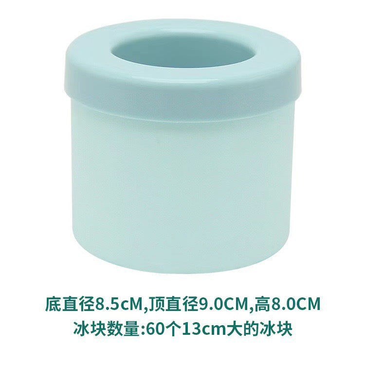 Silicone Cylinder Ice Mold for Slow-Melting Ice blue-lid by HitMyNeed