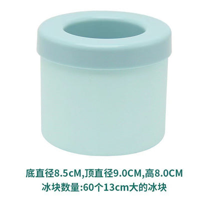 Silicone Cylinder Ice Mold for Slow-Melting Ice blue-lid by HitMyNeed