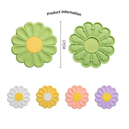 Silicone Daisy Coaster - Non-Slip Heat-Resistant Mat by HitMyNeed