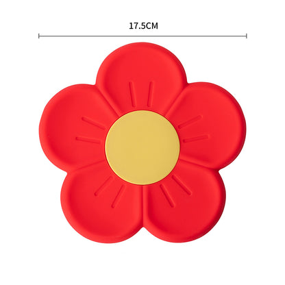 Silicone Daisy Coaster - Non-Slip Heat-Resistant Mat rd by HitMyNeed