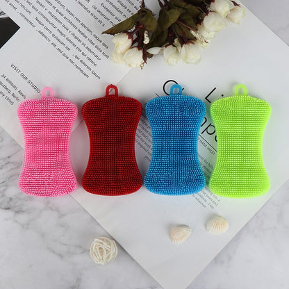 Silicone Dish Scrubber Reusable Sponge Pad by HitMyNeed