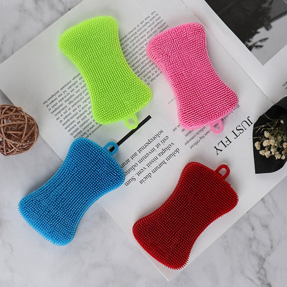 Silicone Dish Scrubber Reusable Sponge Pad by HitMyNeed