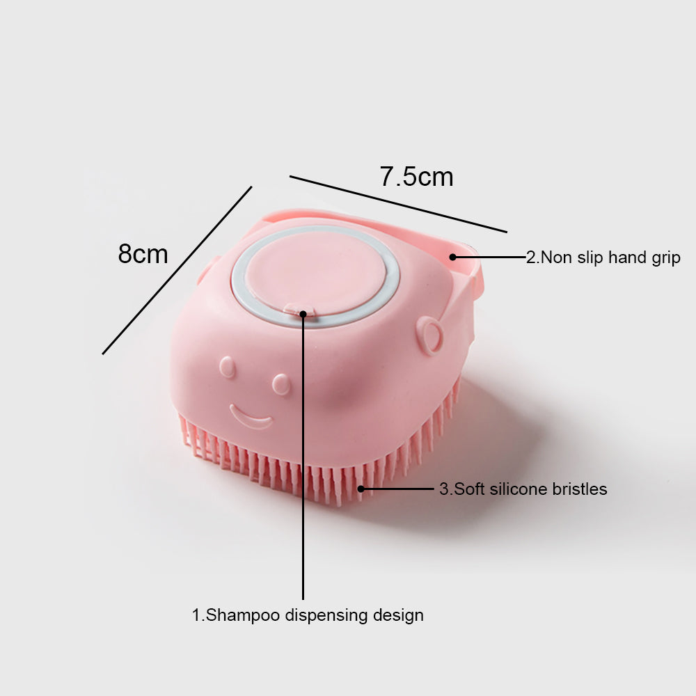Silicone Dog Bath Brush with Shampoo Dispenser by HitMyNeed