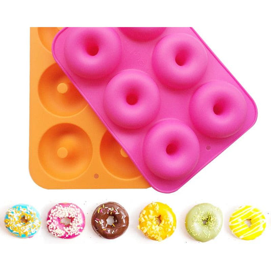 Silicone Donut Baking Mold, 6-Cavity Ring Tray by HitMyNeed