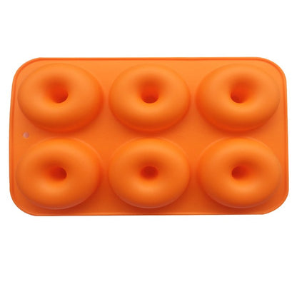 Silicone Donut Baking Mold, 6-Cavity Ring Tray by HitMyNeed