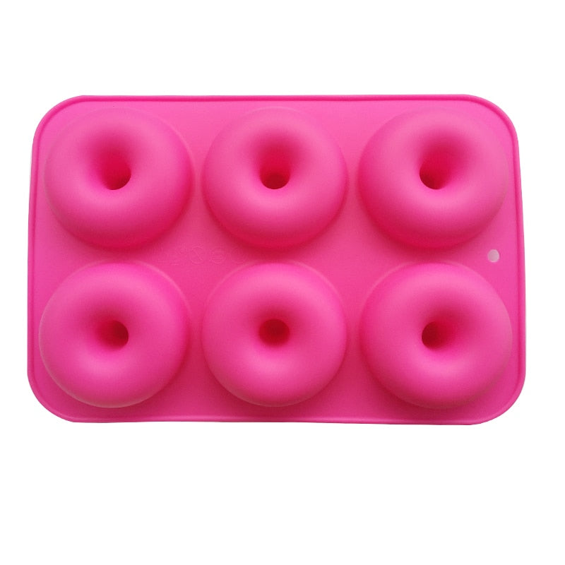 Silicone Donut Baking Mold, 6-Cavity Ring Tray by HitMyNeed