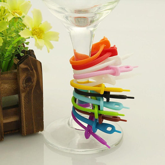 Silicone Drink Glass Tags Set of 12 by HitMyNeed