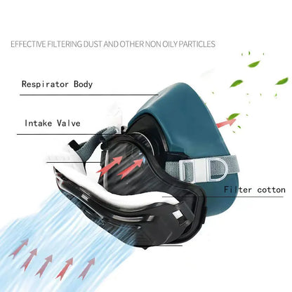 Silicone Dust Mask with Filters and Safety Glasses by HitMyNeed