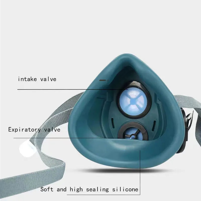 Silicone Dust Mask with Filters and Safety Glasses by HitMyNeed