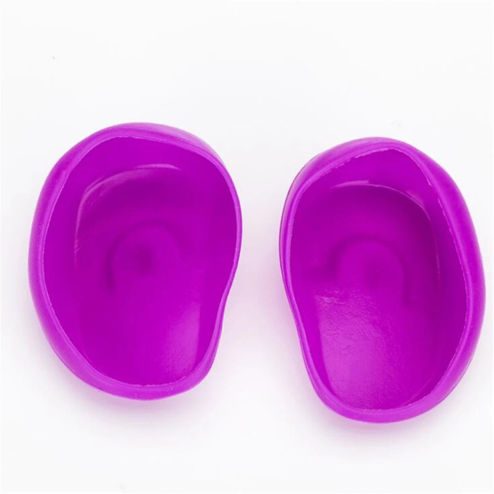 Silicone Ear Covers for Hair Dye & Shower (2 Pack) by HitMyNeed