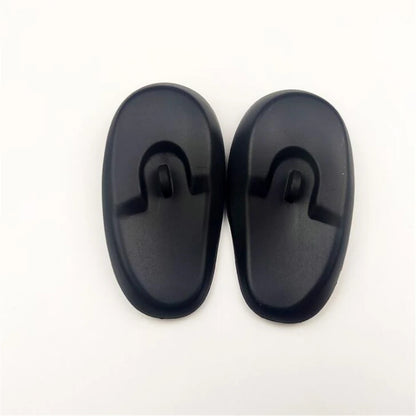 Silicone Ear Covers for Hair Dye & Shower (2 Pack) black by HitMyNeed