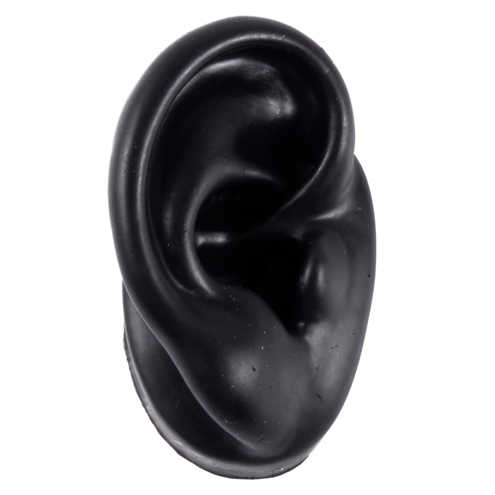 Silicone Ear Model Display with Acrylic Stand black-right-ear by HitMyNeed