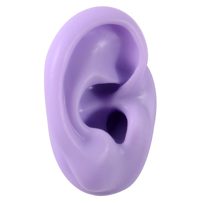 Silicone Ear Model Display with Acrylic Stand purple-right-ear by HitMyNeed