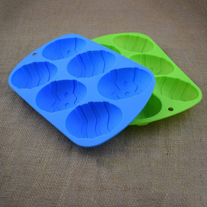 Silicone Easter Egg Mould with 6 Cavities by HitMyNeed