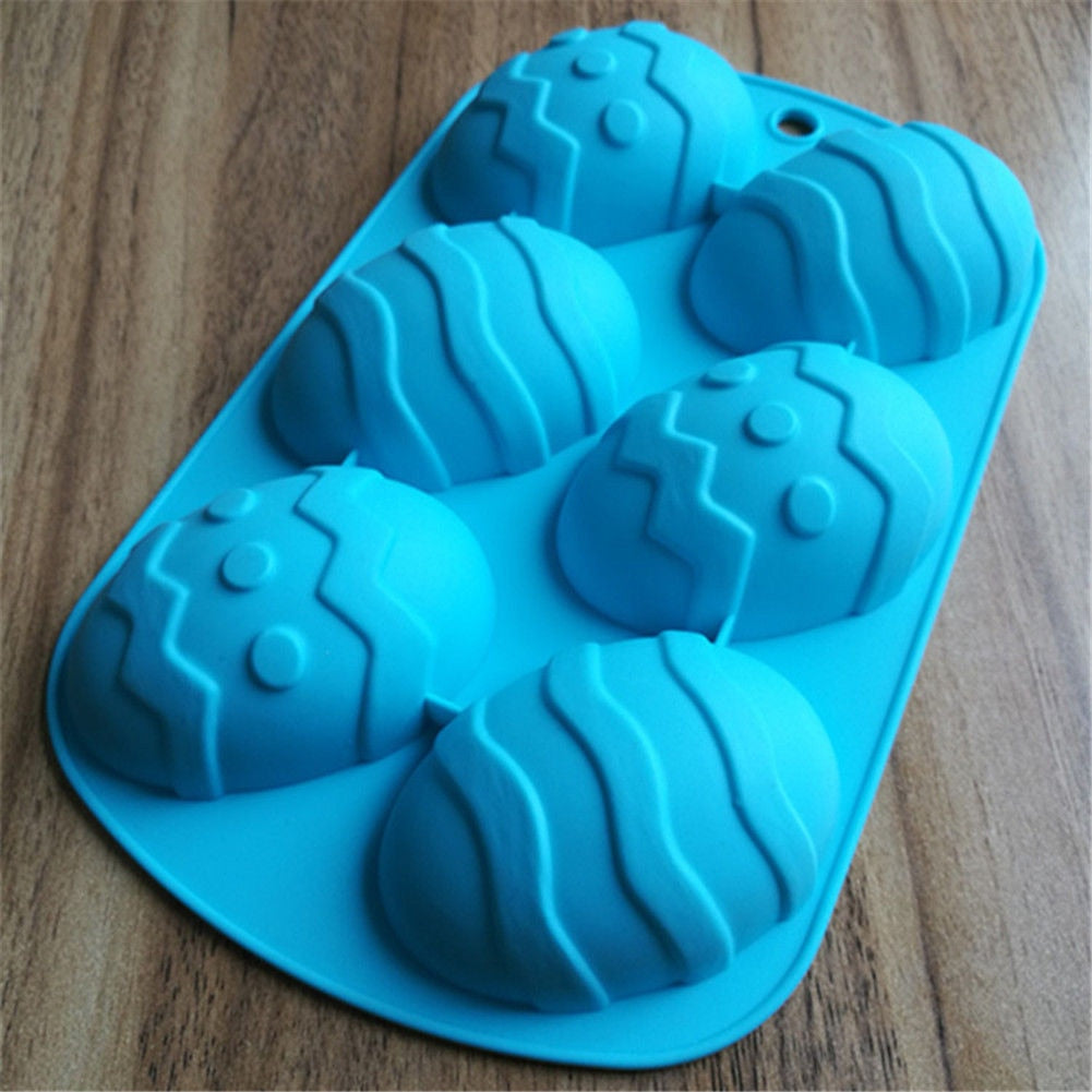 Silicone Easter Egg Mould with 6 Cavities by HitMyNeed